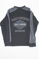 Embroidered Stripe Long Sleeve Harley Davidson T-Shirt