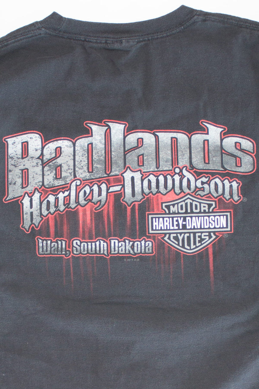 Vintage Badlands Harley Davidson T-Shirt (2009)