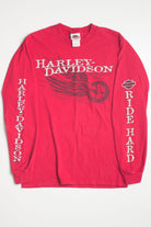 Vintage Boot Heel Long Sleeve Harley Davidson T-Shirt