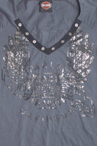 Vintage Foil Graphic Harley Davidson T-Shirt