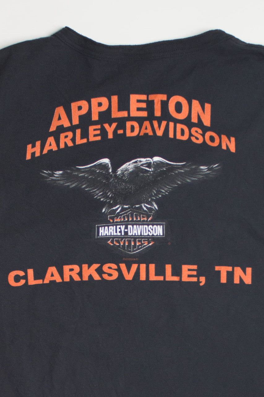 Vintage Appleton Henley Harley Davidson T-Shirt