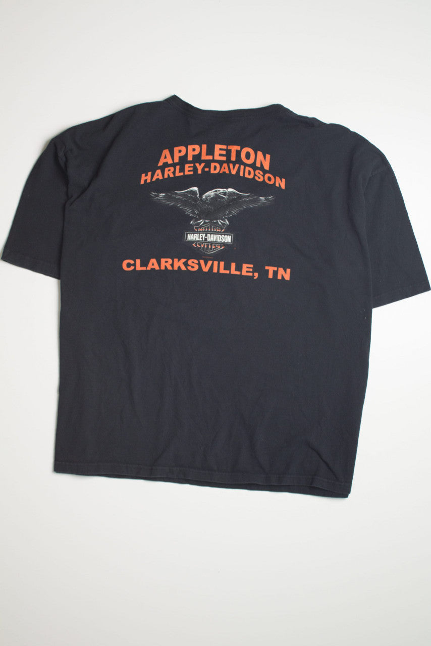 Vintage Appleton Henley Harley Davidson T-Shirt