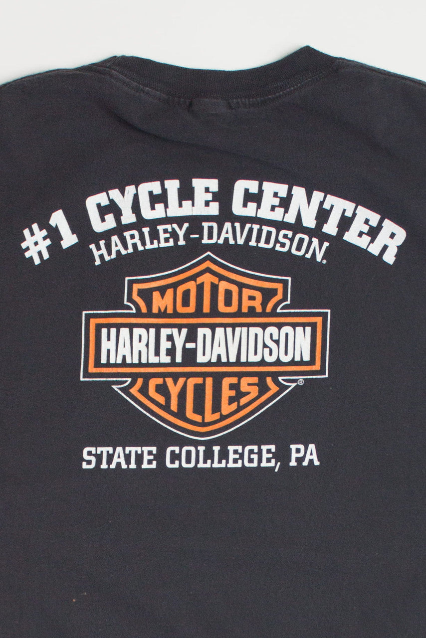 Vintage State College Pocket Harley Davidson T-Shirt