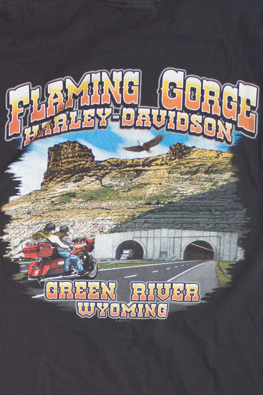 Vintage Flaming Gorge Harley Davidson T-Shirt