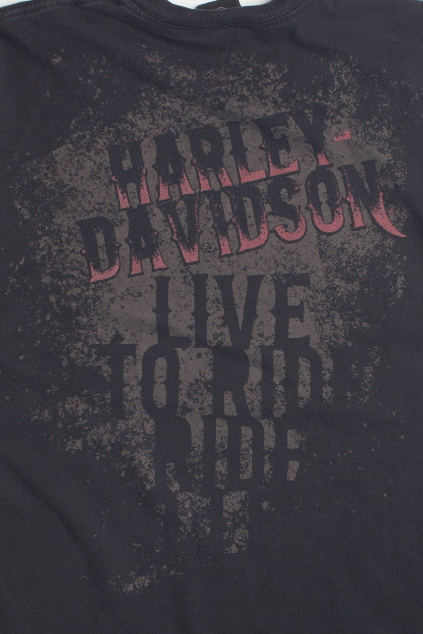 Live To Ride Harley Davidson T-Shirt 1