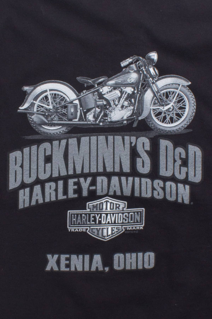 Skulls & Flames Long Sleeve Harley Tee