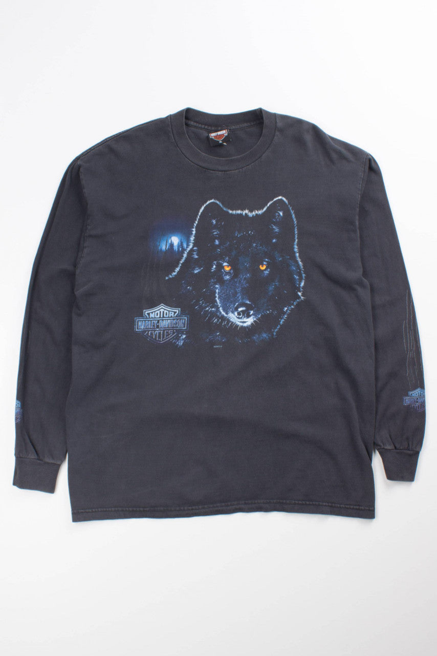 Wolf In The Night Chicago Harley Long Sleeve