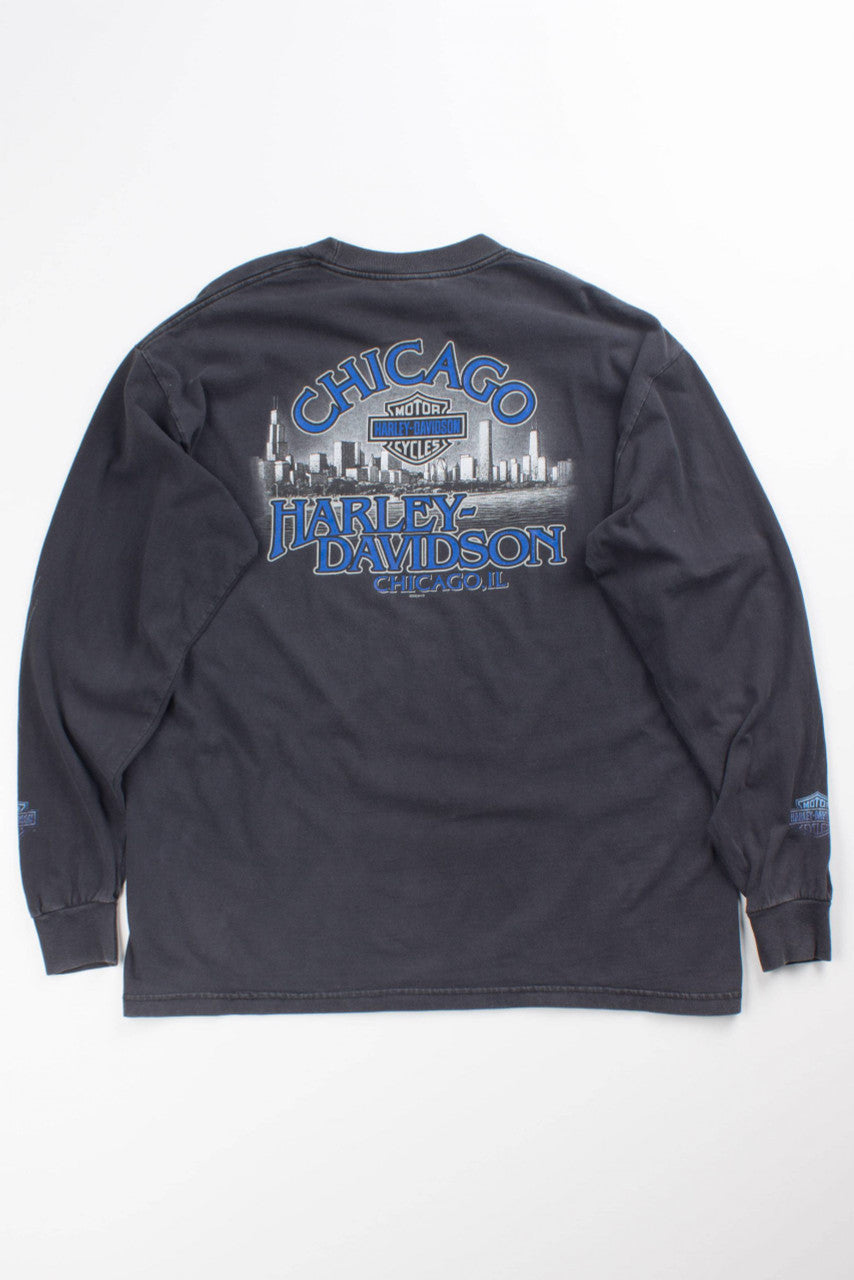 Wolf In The Night Chicago Harley Long Sleeve