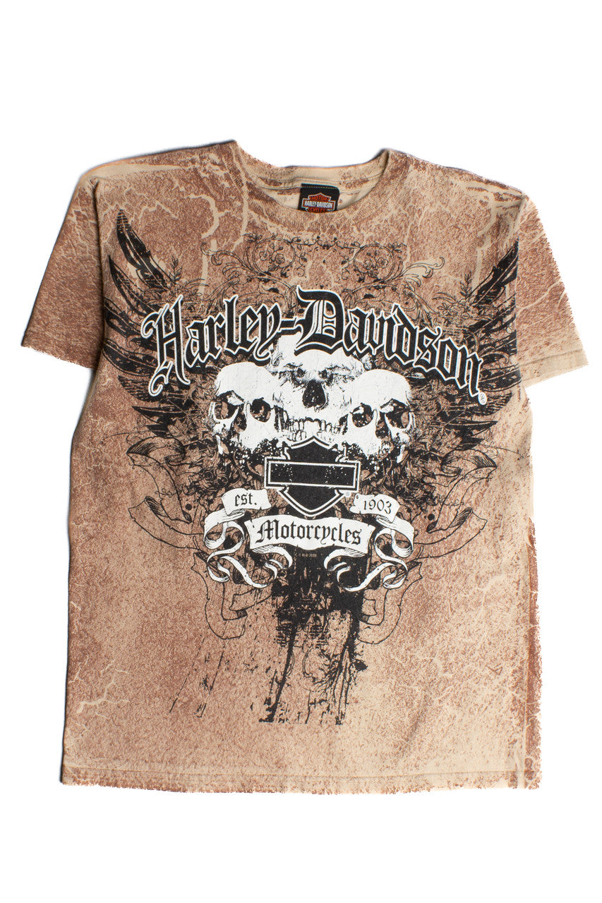 Y2k Gothic Harley Davidson T-Shirt (2000s) 663