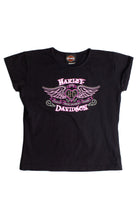 Y2k "Harley Girls Rule" Harley Davidson Baby Tee 664