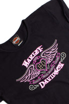 Y2k "Harley Girls Rule" Harley Davidson Baby Tee 664