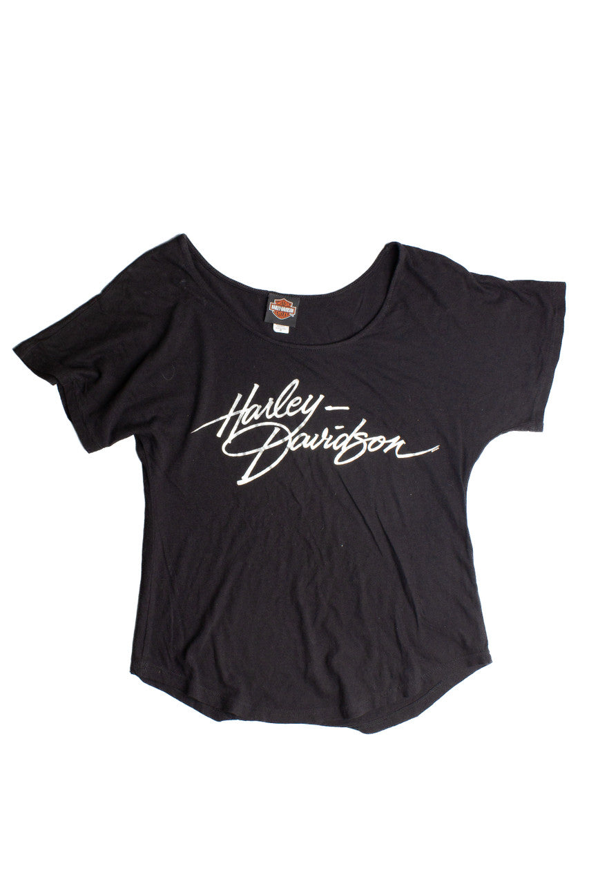 Vintage Off The Shoulder Harley Davidson T-Shirt (2010s) 675