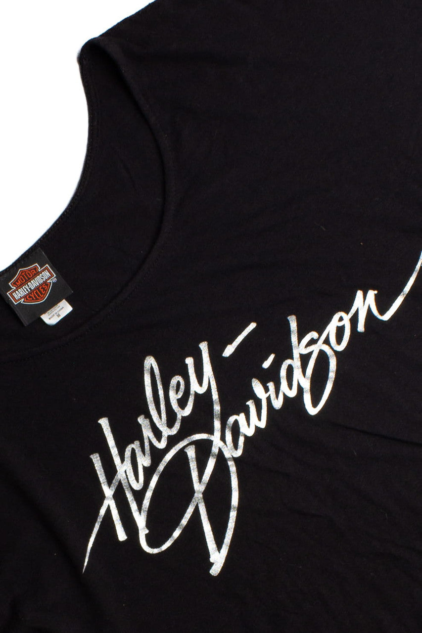 Vintage Off The Shoulder Harley Davidson T-Shirt (2010s) 675