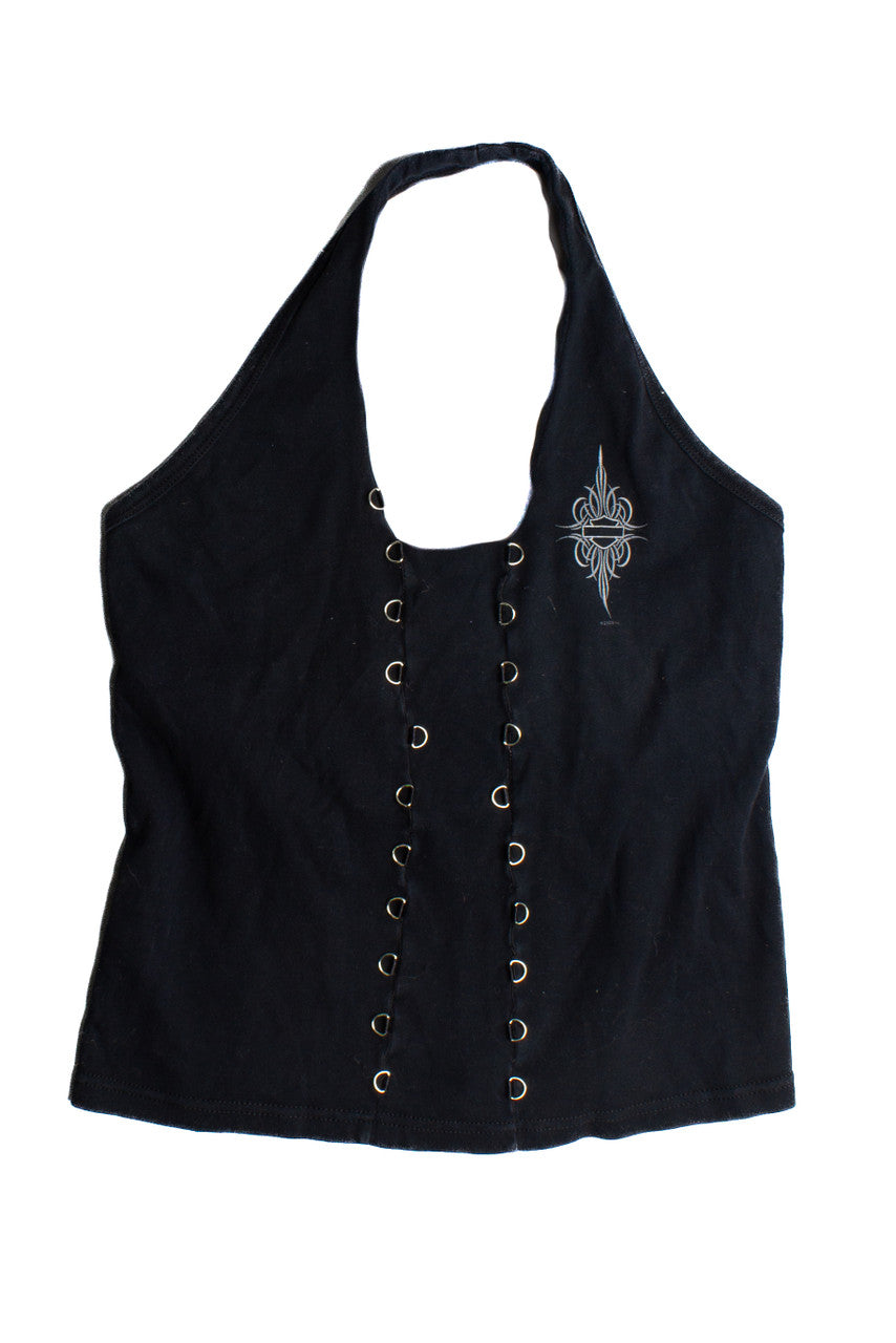 Vintage Harley Davidson Corset Style Tank (1990s) 701