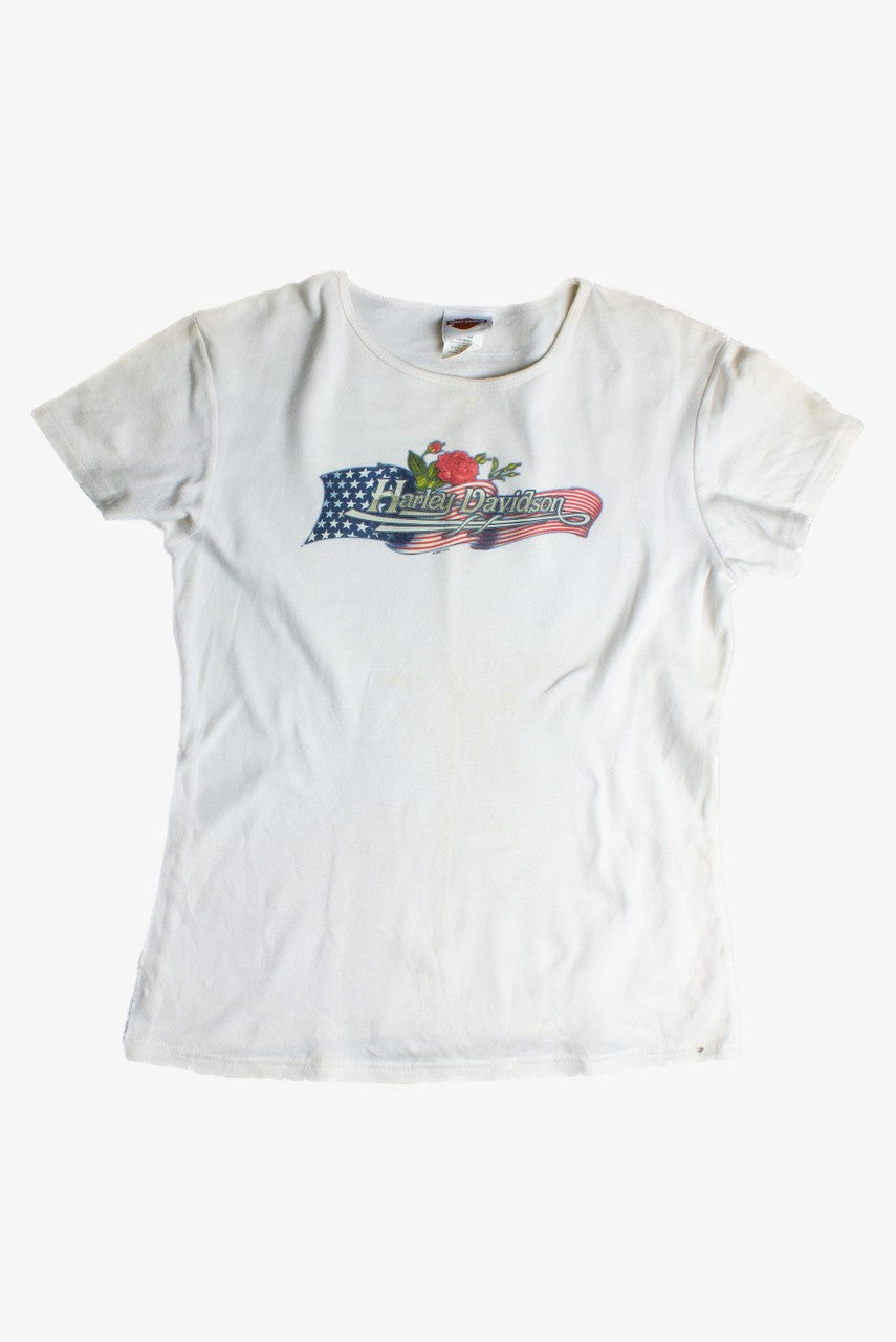 Vintage Harley Davidson Women's Baby Tee (2000s) 715