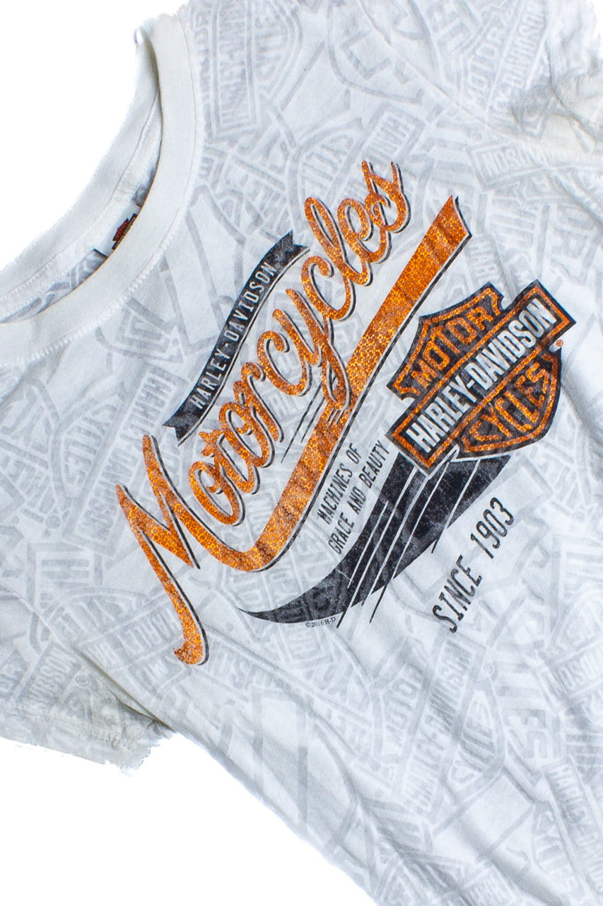 Vintage Harley Davidson Womens T-Shirt (2010s) 720