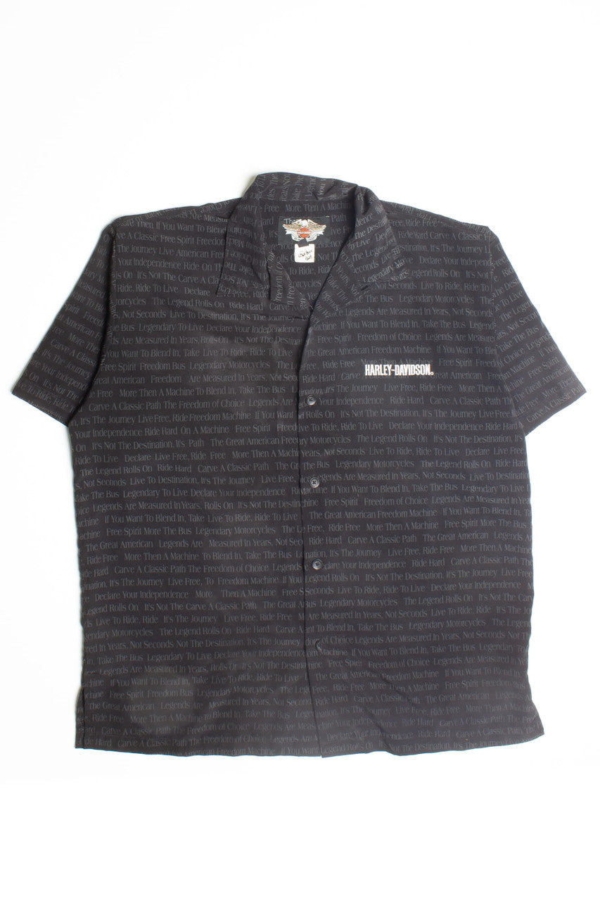 Vintage Harley Davidson Button Up T-Shirt (2000s) 763