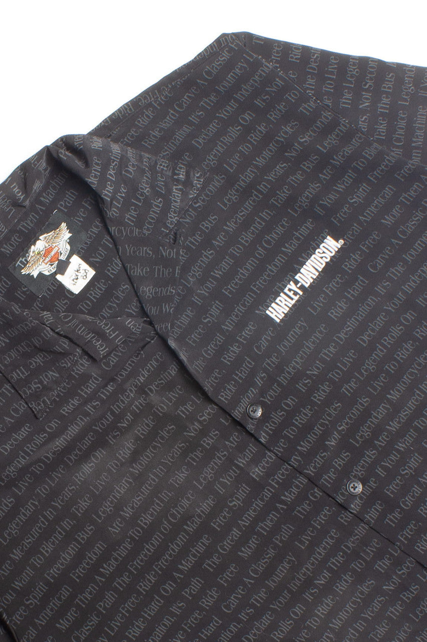 Vintage Harley Davidson Button Up T-Shirt (2000s) 763