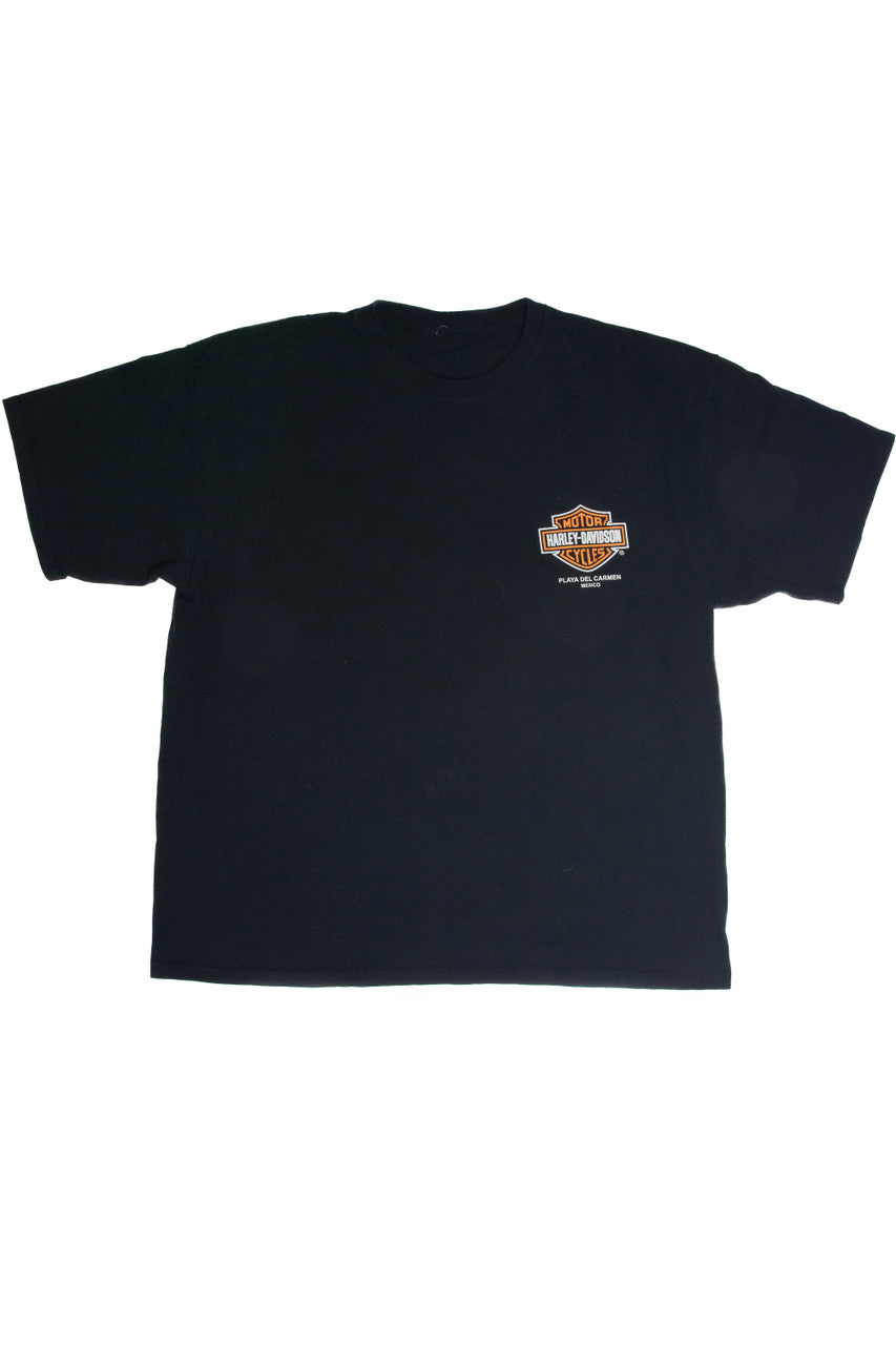 Recycled Harley Davidson Playa Del Carmen T-Shirt