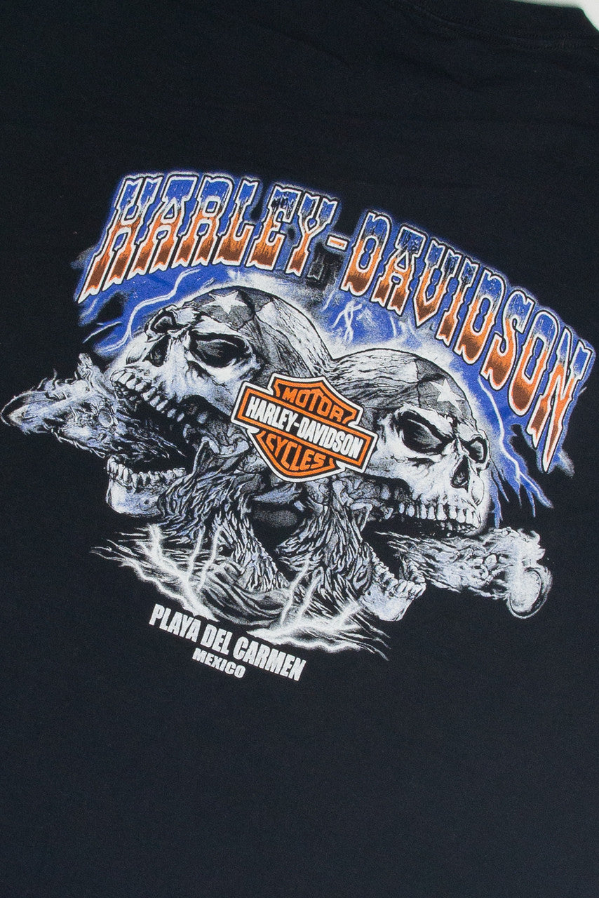 Recycled Harley Davidson Playa Del Carmen T-Shirt