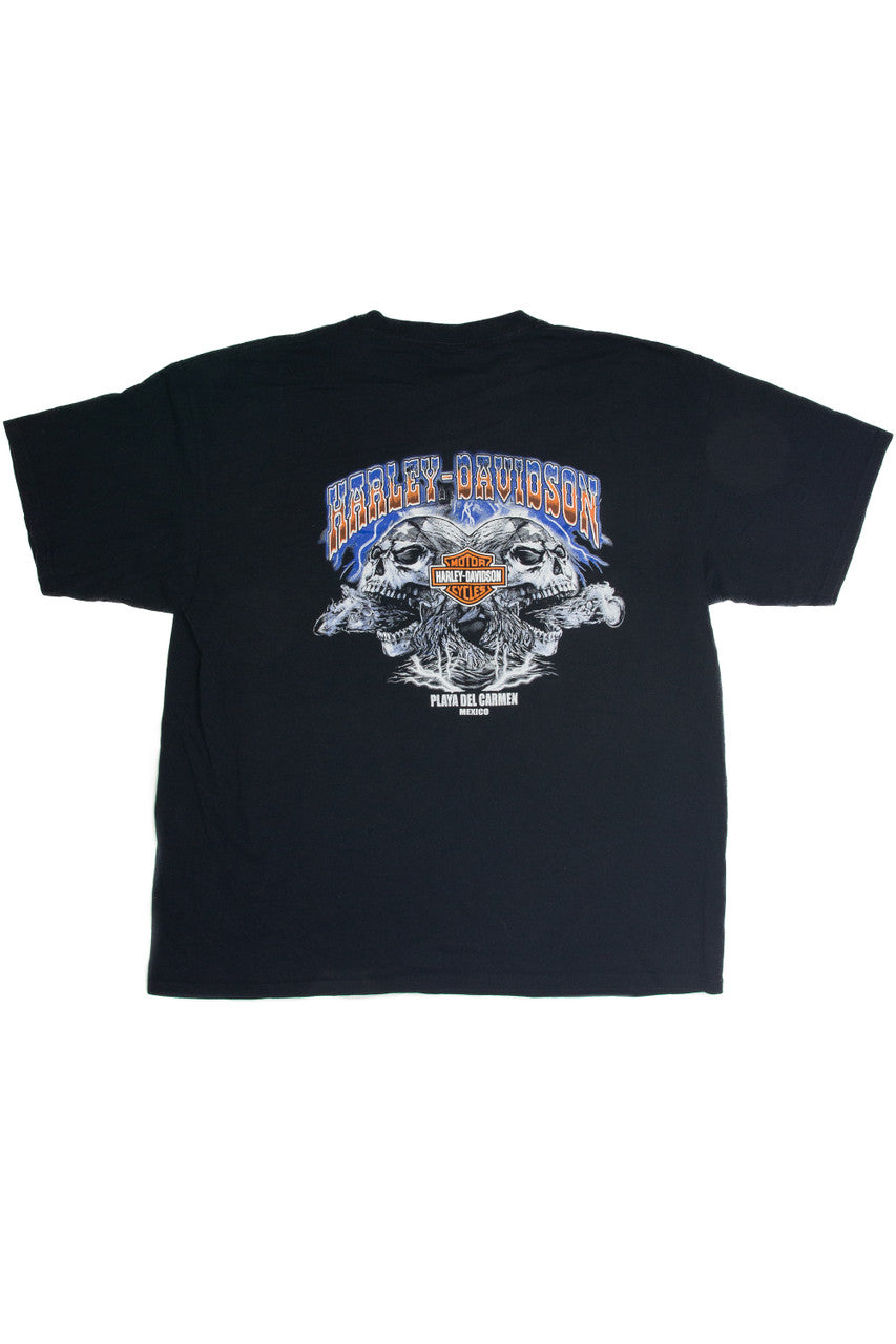 Recycled Harley Davidson Playa Del Carmen T-Shirt