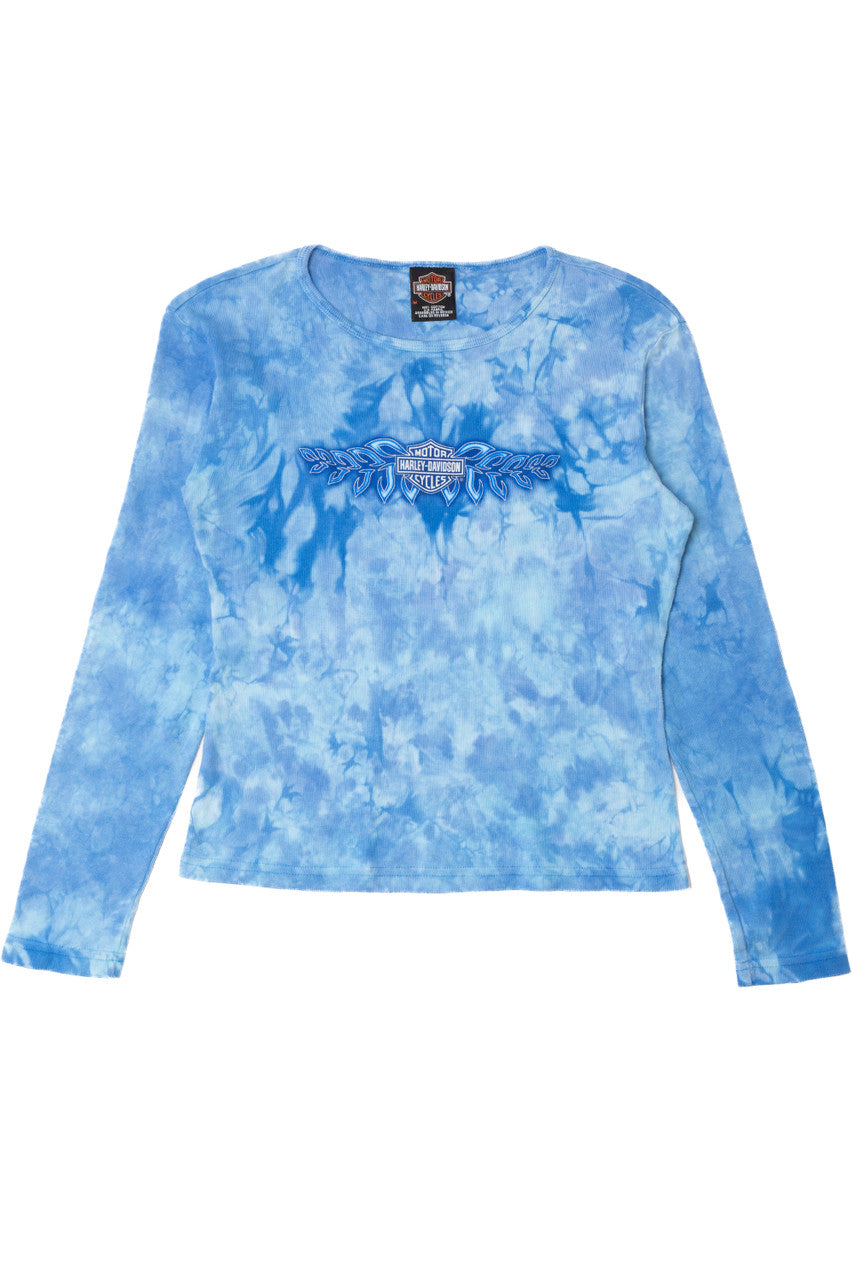Vintage Y2K Harley Davidson Tie Dye Long Sleeve T-Shirt