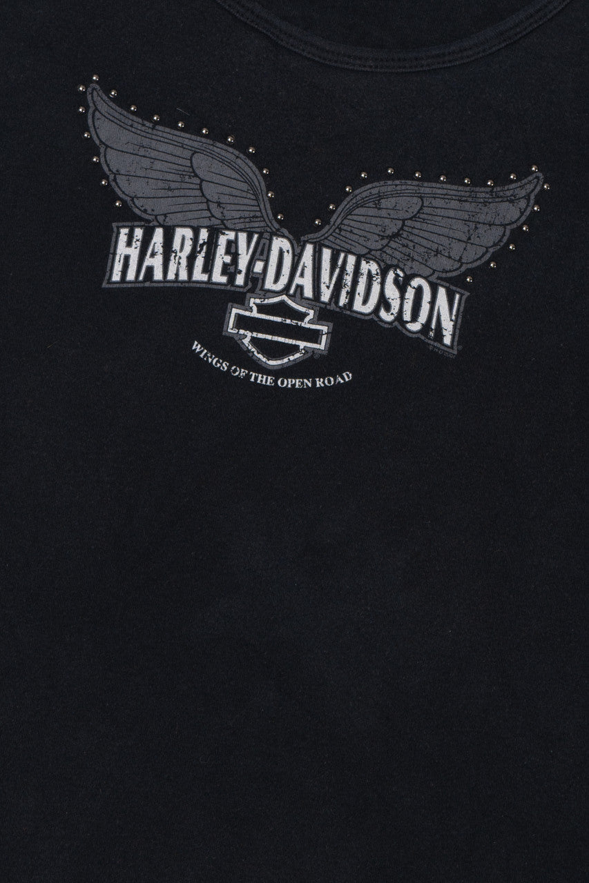 Vintage Y2K "Wings Of The Open Road" Harley Davidson Long Sleeve T-Shirt
