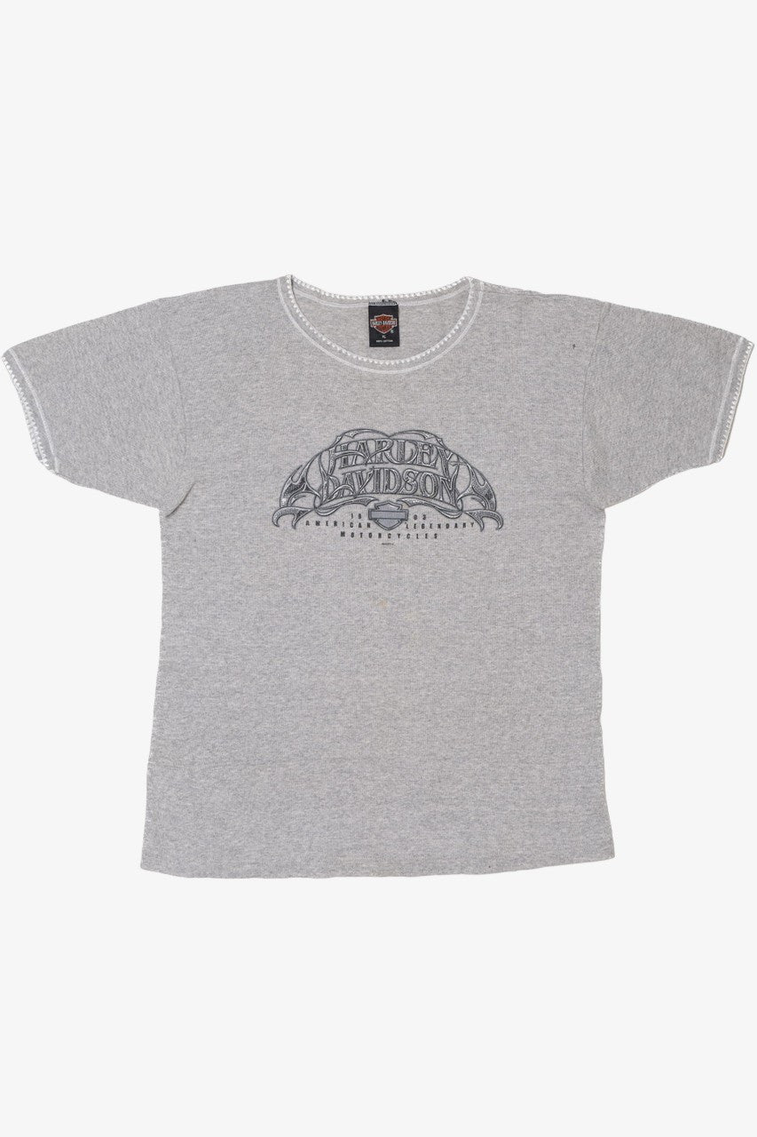 Vintage 2002 Harley Davidson Embroidered Edge T-Shirt 790