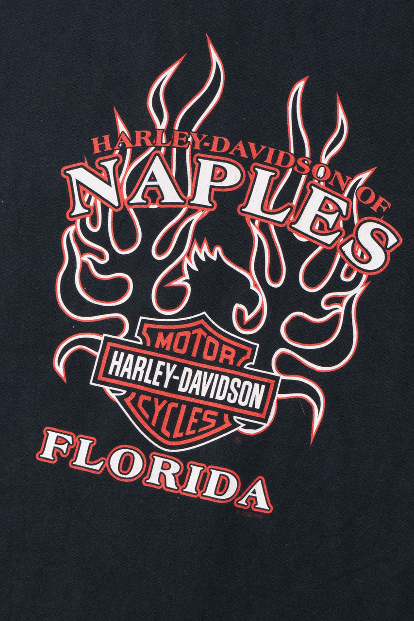 Harley Davidson "Naples, Florida" Skull Pocket T-Shirt
