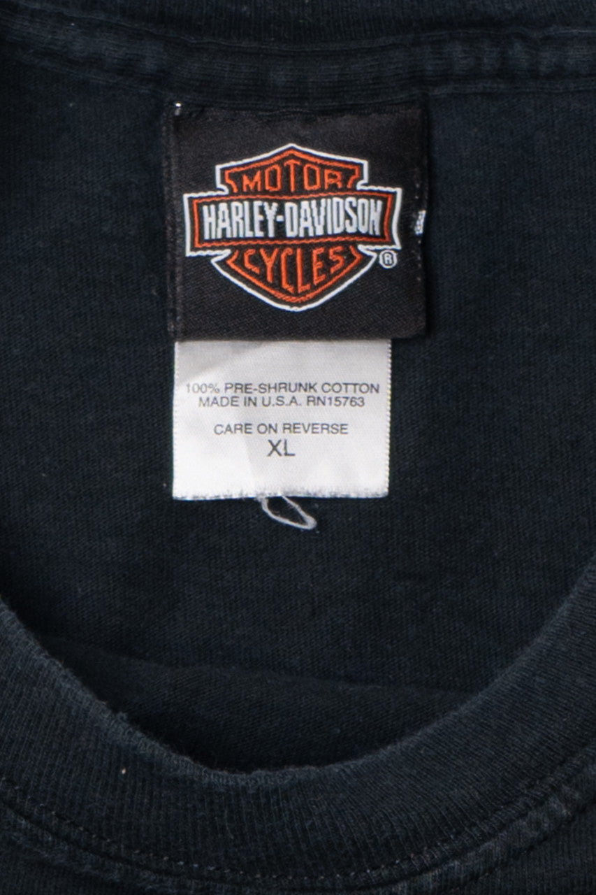 Harley Davidson "Naples, Florida" Skull Pocket T-Shirt