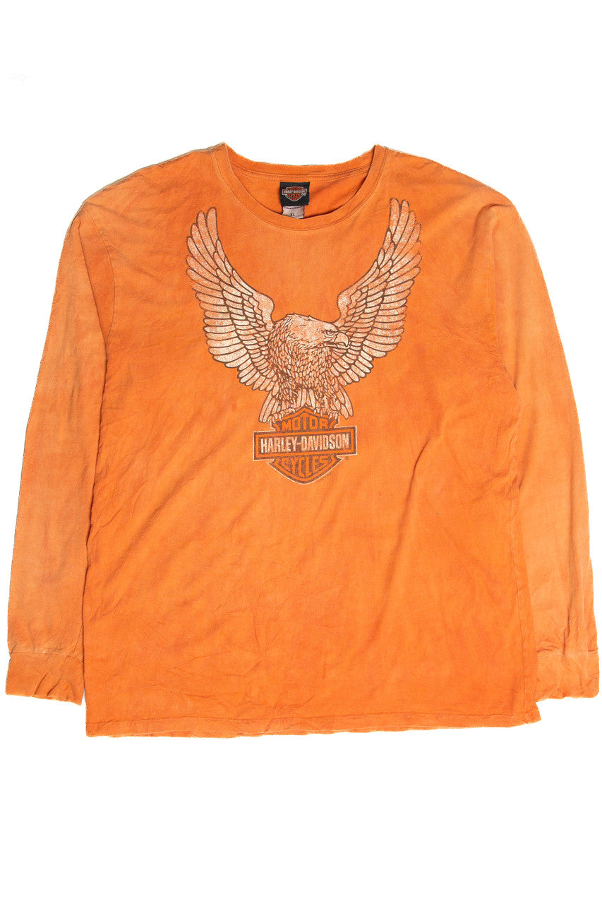 Recycled Smoky Mountain Harley Davidson Long Sleeve T-Shirt
