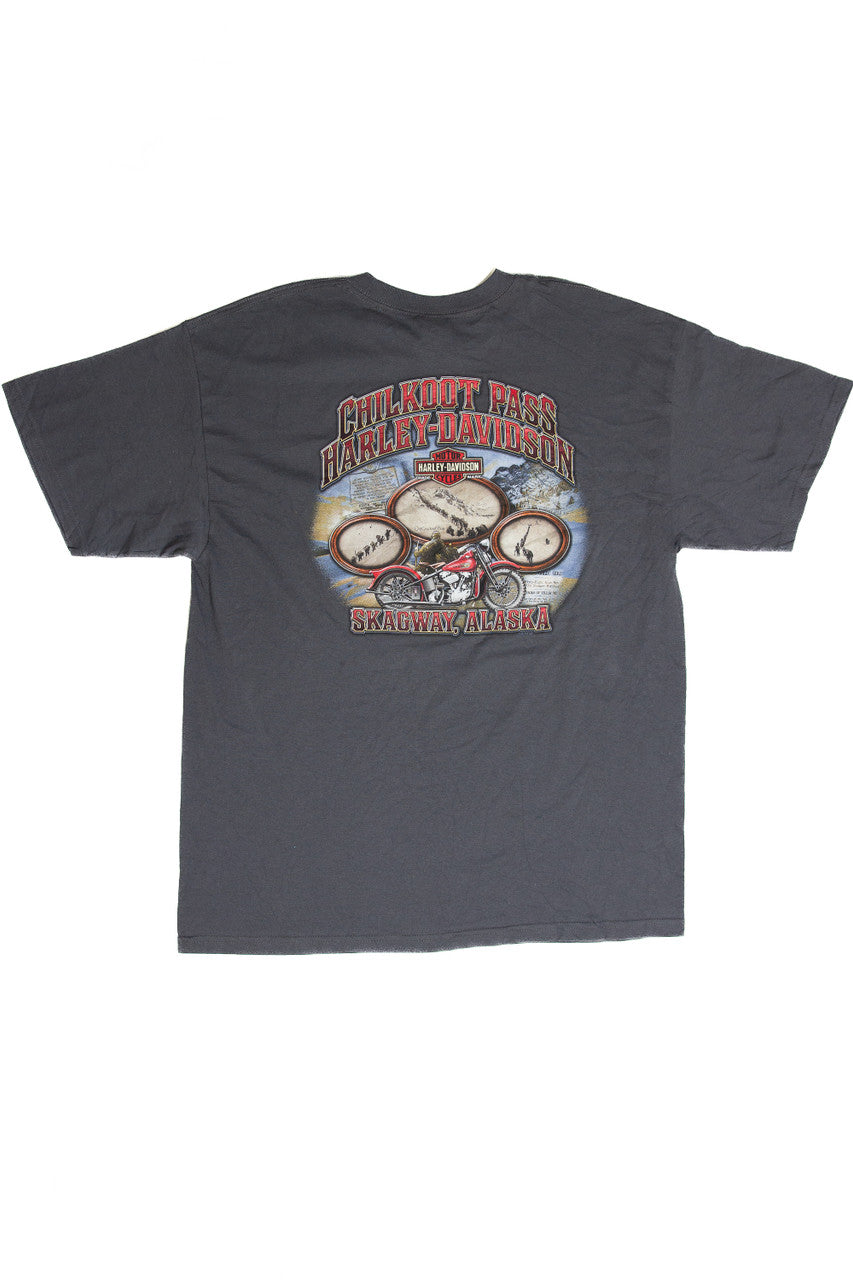 Recycled Chilkoot Pass Harley Davidson T-Shirt