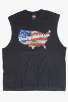 Recycled Valley Harley Davidson Cut Off T-Shirt