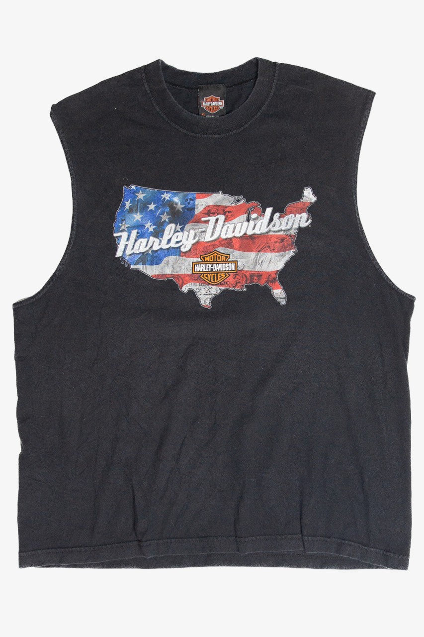 Recycled Valley Harley Davidson Cut Off T-Shirt