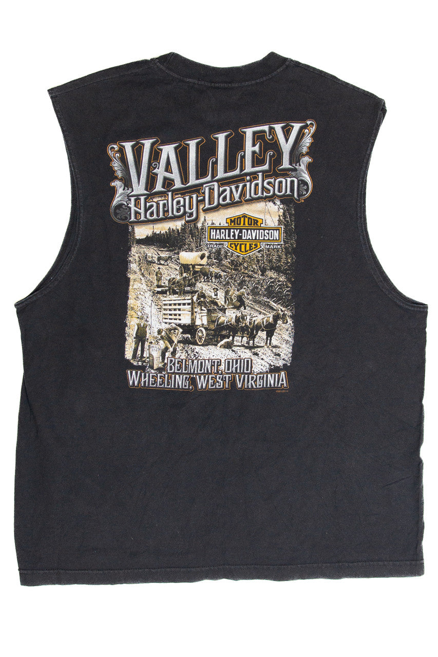 Recycled Valley Harley Davidson Cut Off T-Shirt