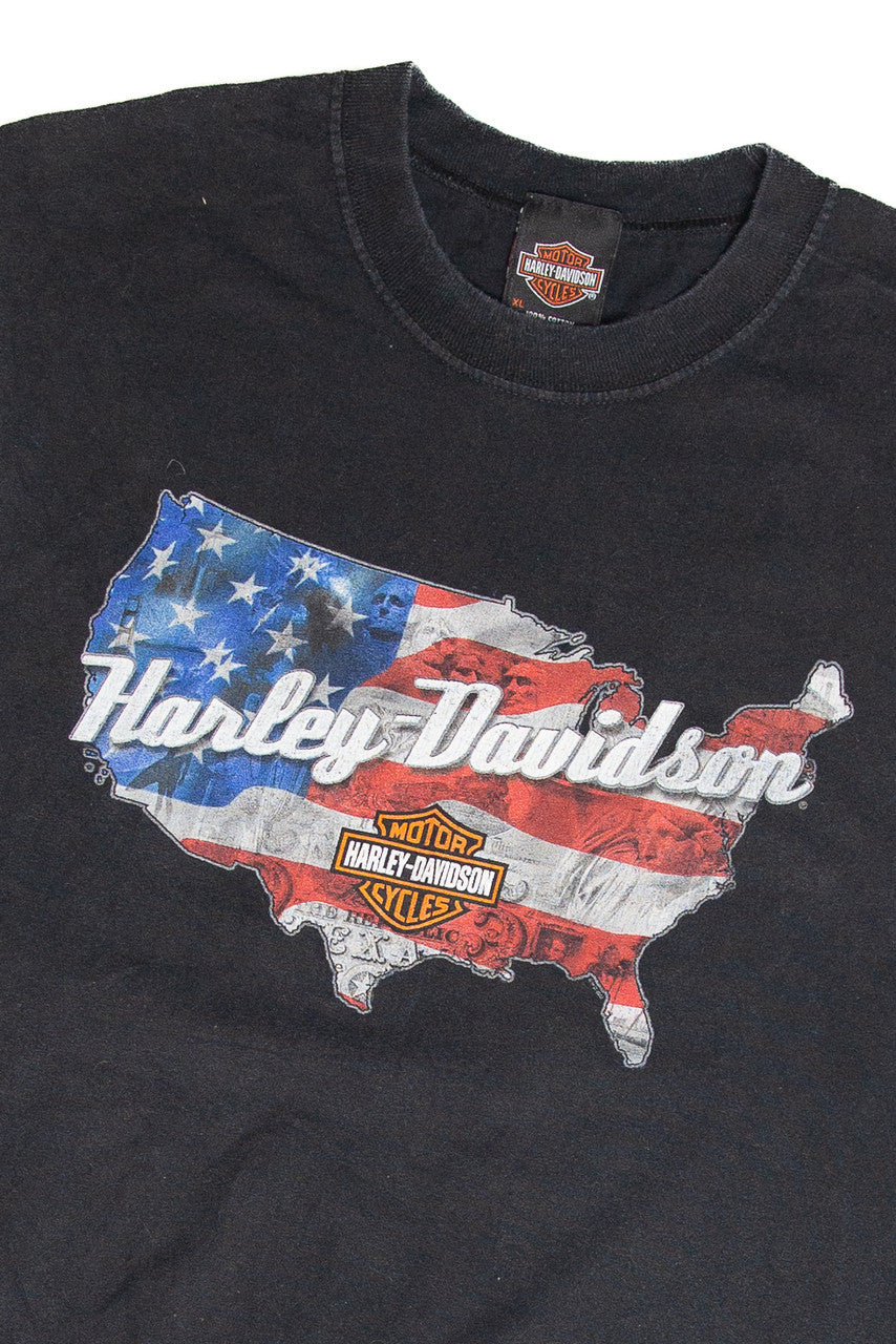 Recycled Valley Harley Davidson Cut Off T-Shirt