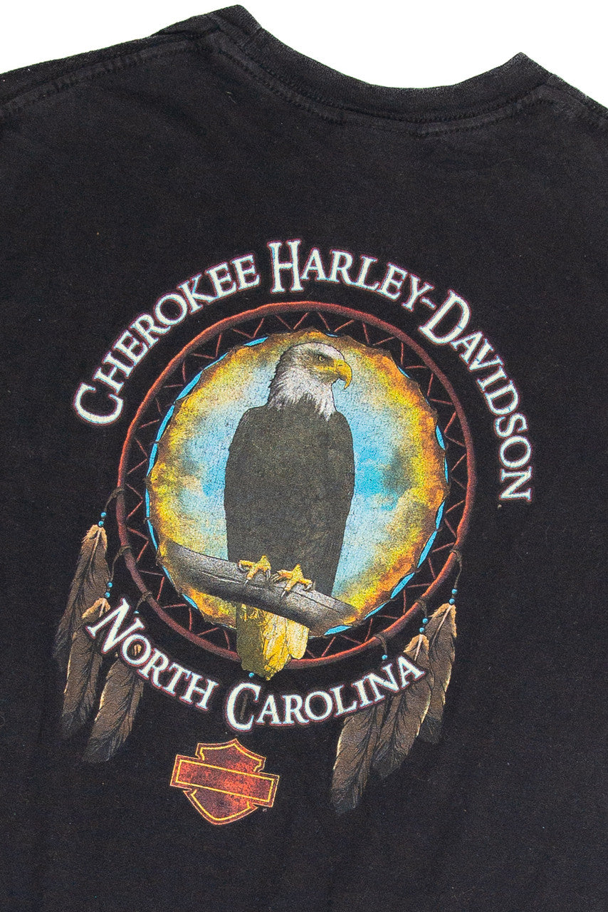 Recycled Cherokee North Carolina Harley Davidson T-Shirt