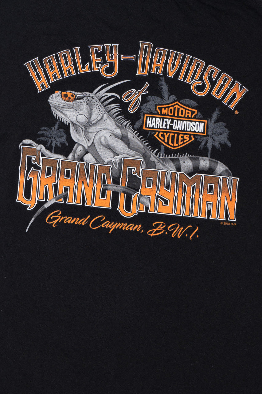 Harley Davidson Grand Cayman Skull & Iguana T-Shirt