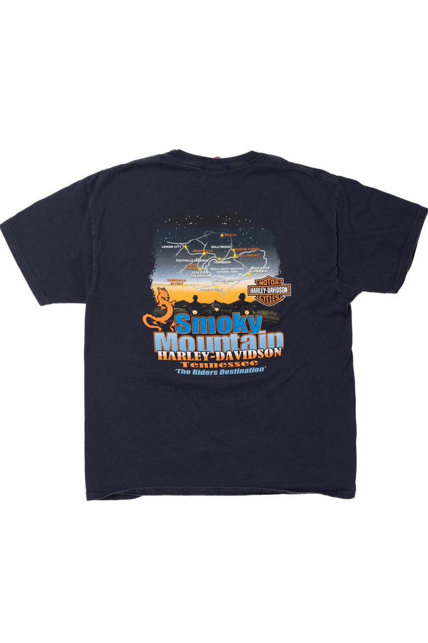 Harley Davidson Smoky Mountain Tennessee "The Riders Destination" T-Shirt (2016)