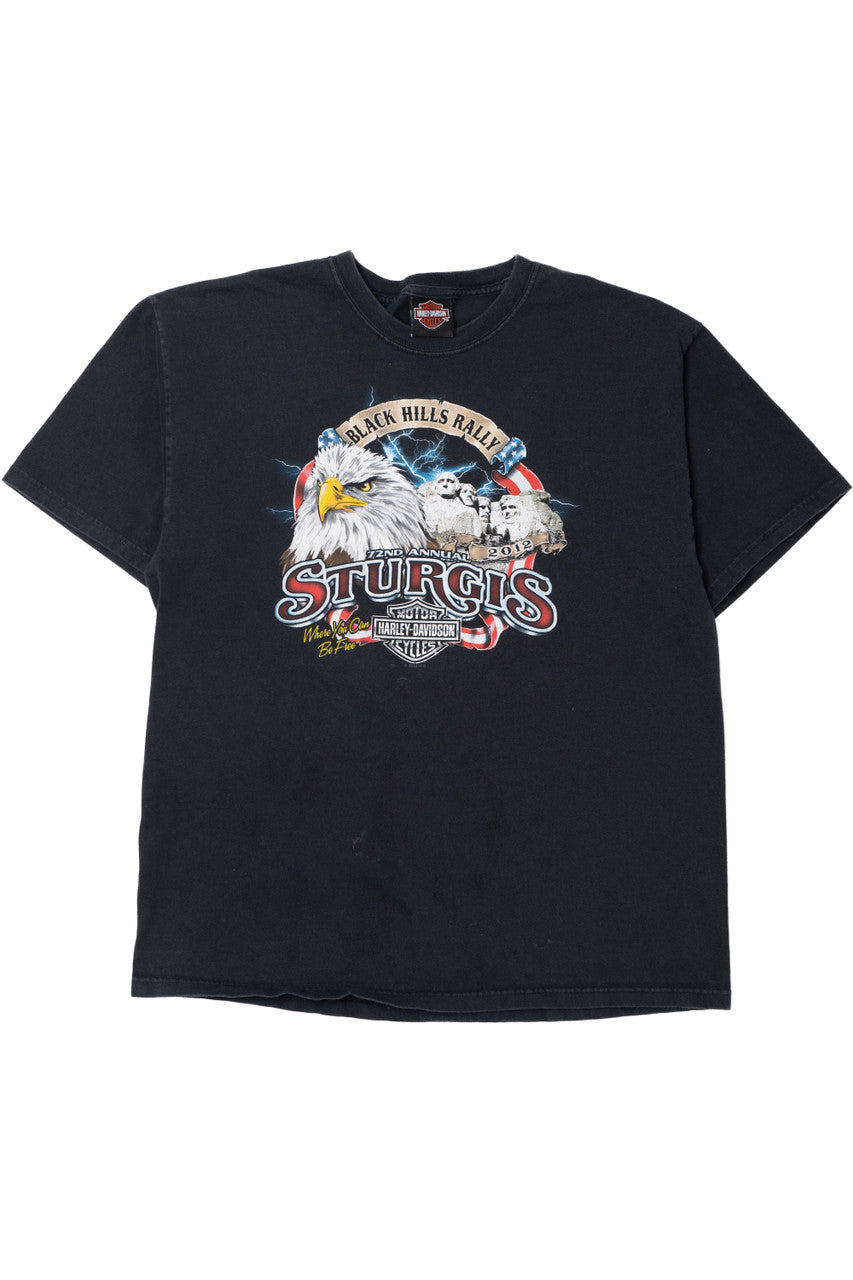 Harley Davidson 2012 Sturgis Black Hills Rally South Dakota T-Shirt