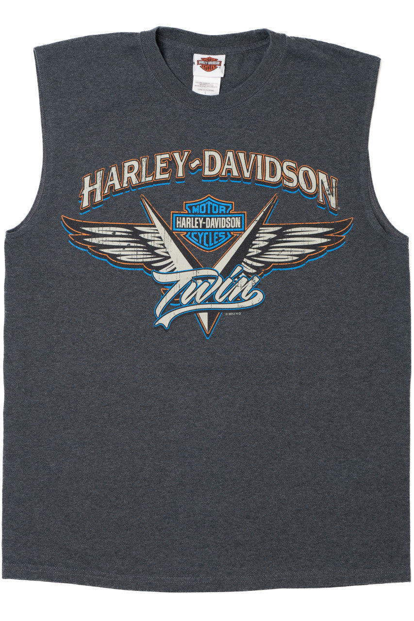 Harley Davidson Clinton, Iowa Sleeveless Tank Top T-Shirt