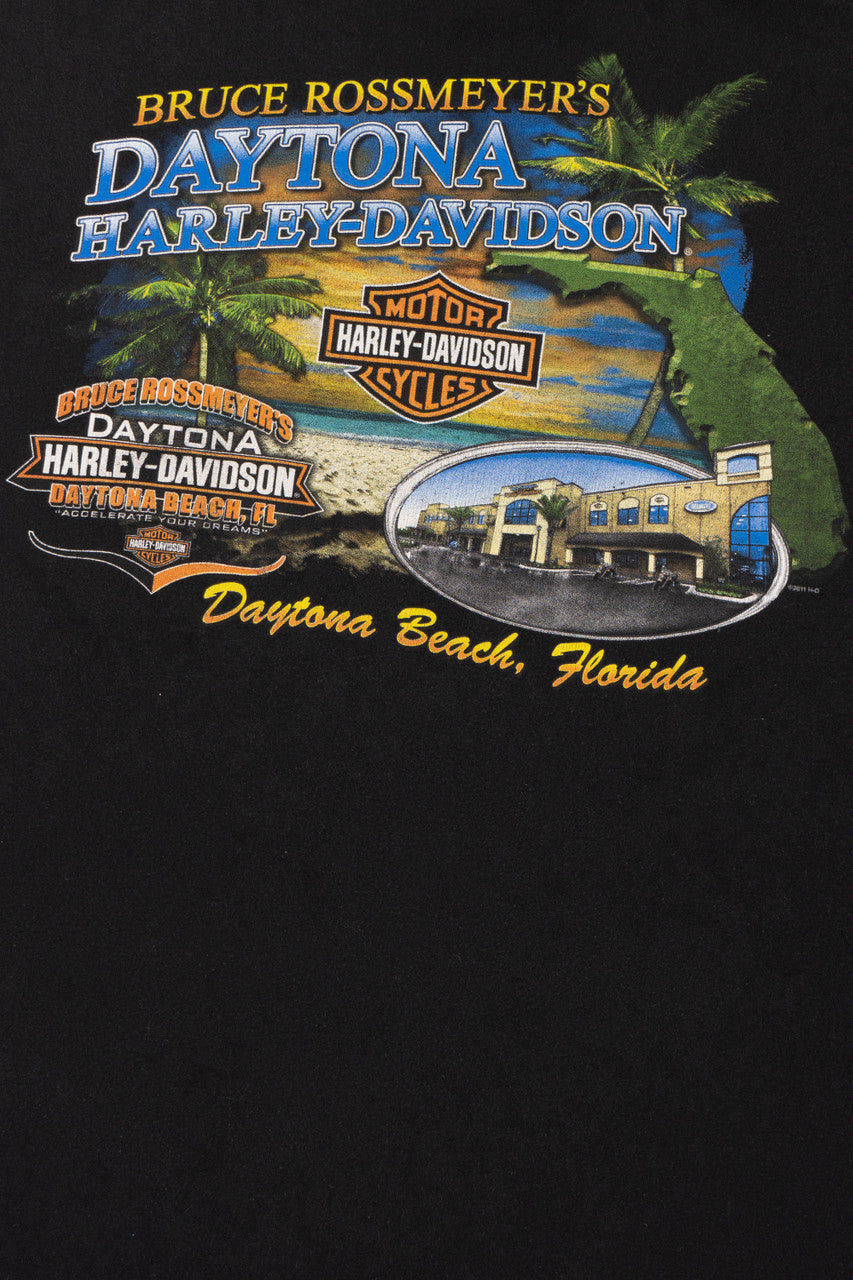 Harley Davidson Daytona Beach, FL Pocket Sleeveless Tank Top T-Shirt