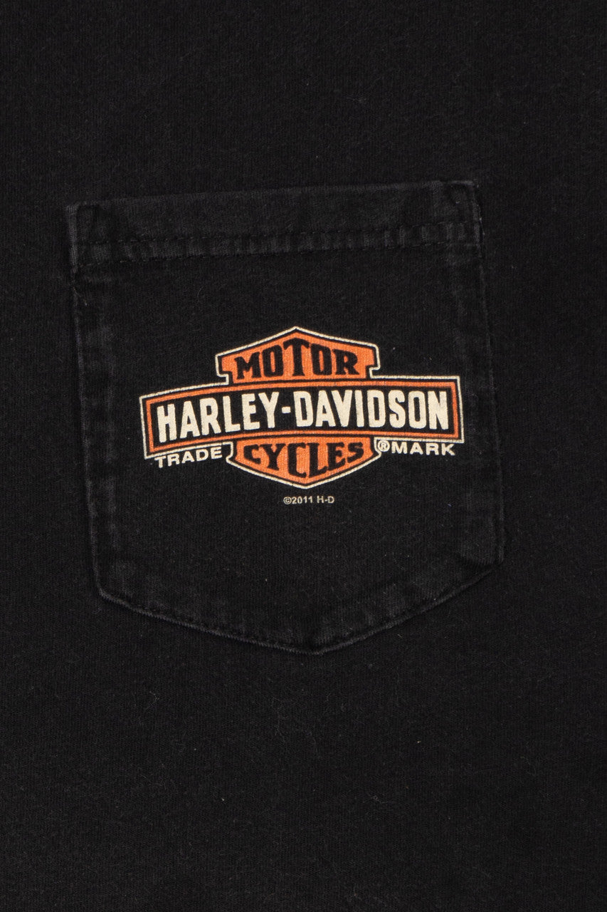 Harley Davidson Daytona Beach, FL Pocket Sleeveless Tank Top T-Shirt