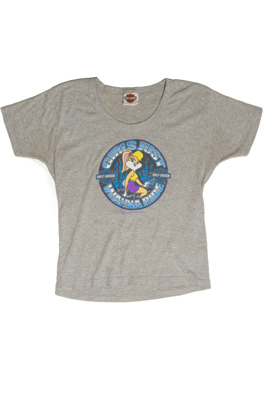 Vintage Harley Davidson Bridgeport "Girls Just Wanna Ride" T-Shirt