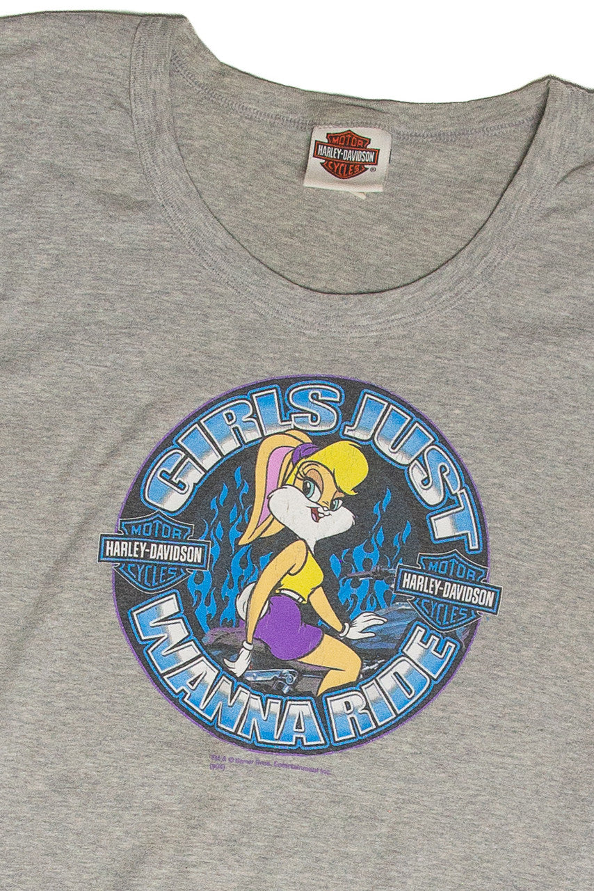 Vintage Harley Davidson Bridgeport "Girls Just Wanna Ride" T-Shirt