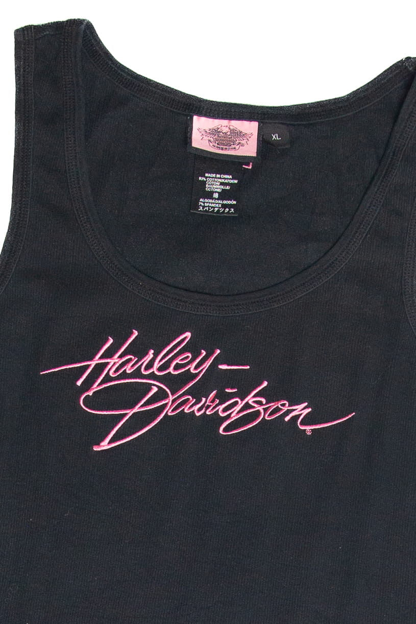 Vintage Harley Davidson Embroidered Tank Top