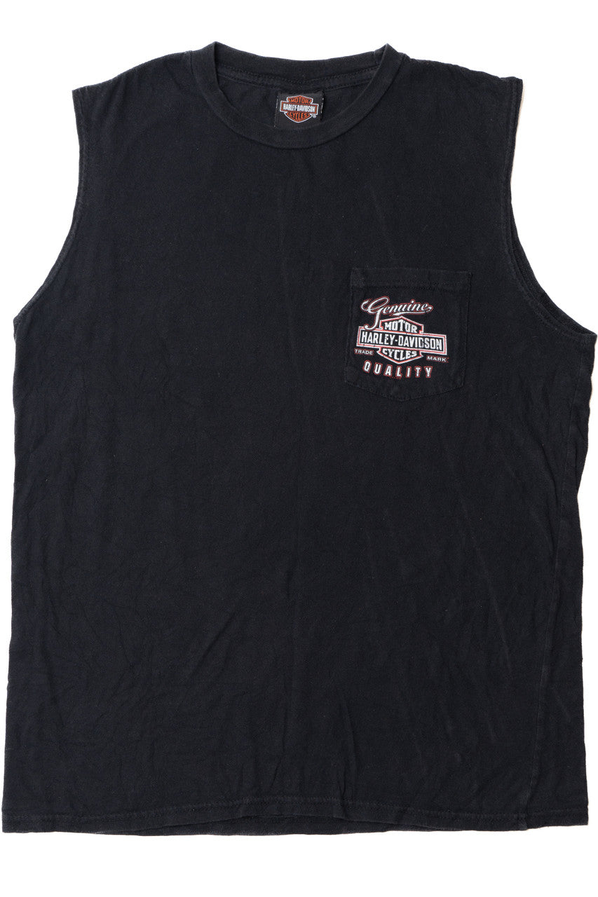  Harley Davidson "Sun" "Denver, Colorado" Pocket Sleeveless Muscle T-Shirt