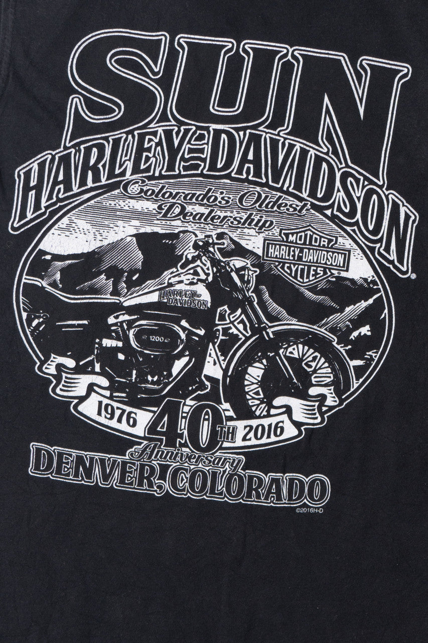  Harley Davidson "Sun" "Denver, Colorado" Pocket Sleeveless Muscle T-Shirt