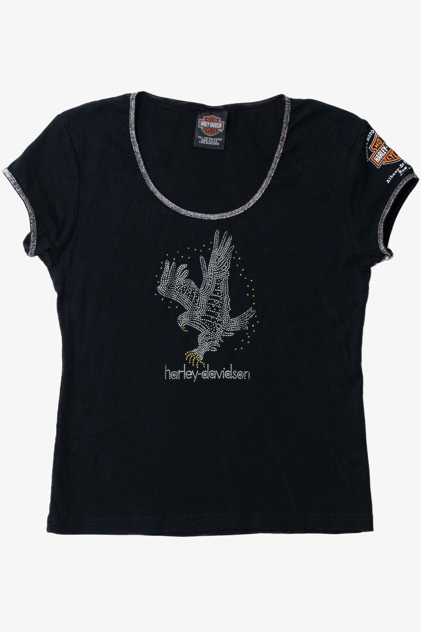 Harley Davidson Bedazzled Eagle Metallic Trim T-Shirt – Ragstock