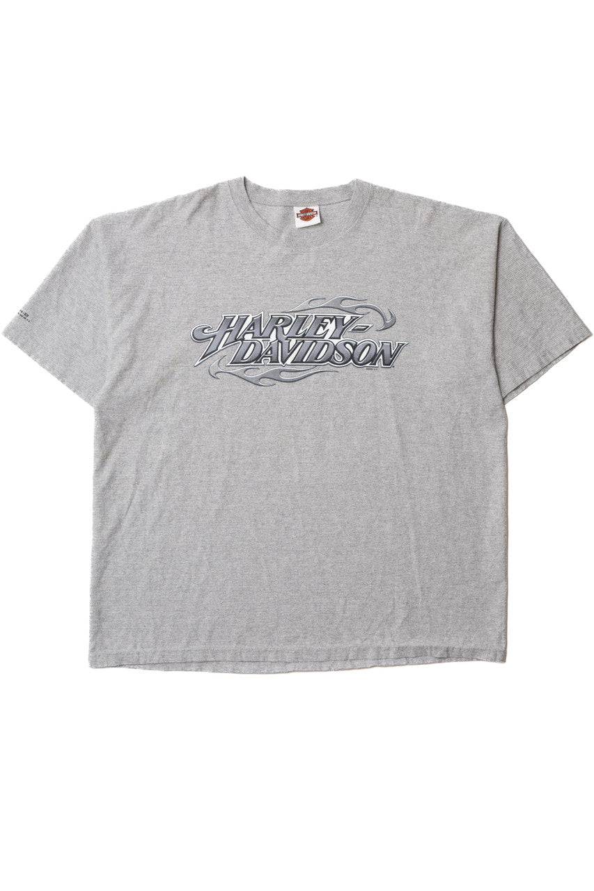 Harley Davidson Chrome Logo Micro Striped Heavyweight T-Shirt
